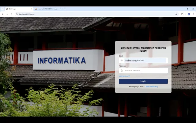 Laravel Framework: Pengembangan web portal mahasiswa