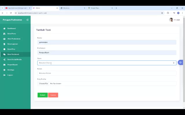 Website Puskesmas Mesakom