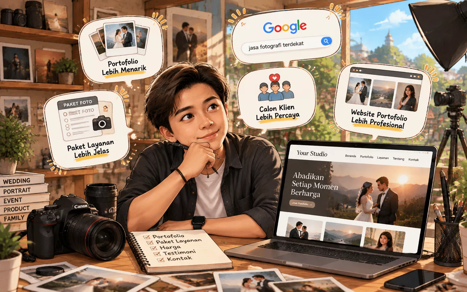 Jasa Fotografi Susah Dapat Klien? Mungkin Portofoliomu Belum Maksimal